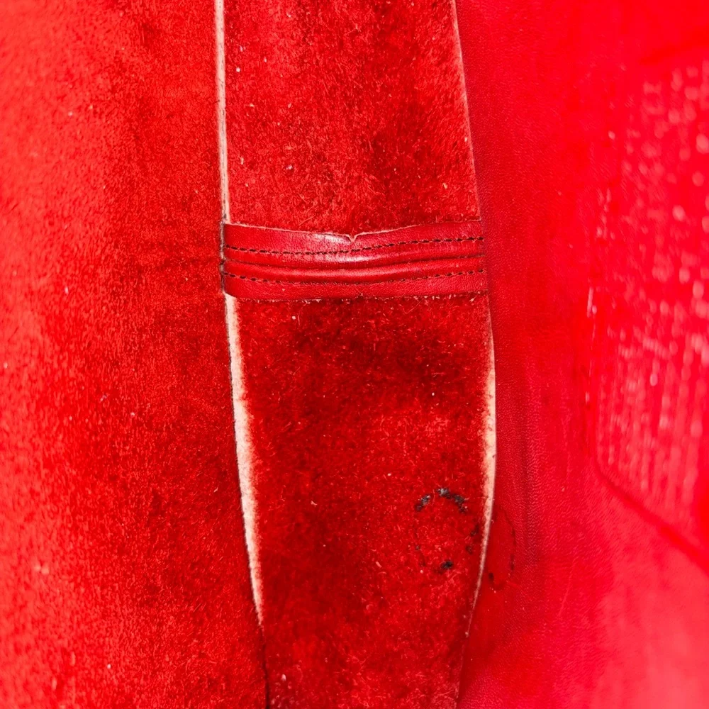 Coach red vintage leather camera bag - Picture 7 of 11